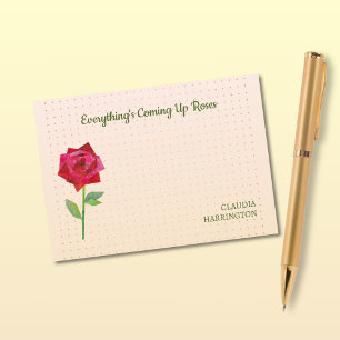 Retro Rose Pink Peach Motivational Home Office Post-it Notes