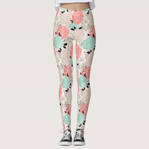 Retro, roses leggings