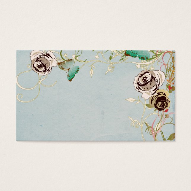 Retro roses Profile Card (Front)