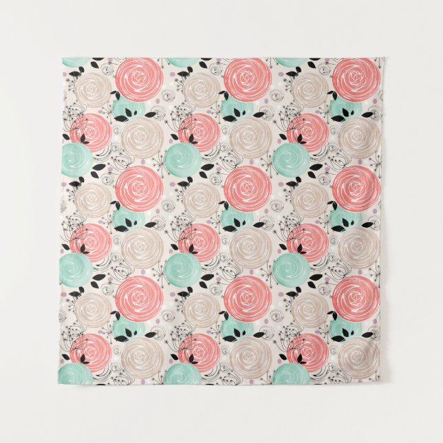 Retro, roses tapestry (Front)
