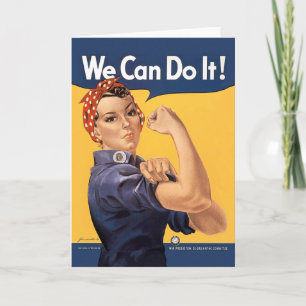 Retro Rosie We Can Do It Card