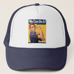 Retro Rosie We Can Do It Trucker Hat