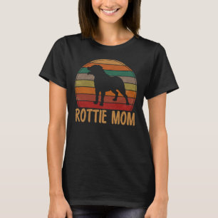 Retro Rottweiler Mom  Rott Dog Mother Pet Rottie M T-Shirt