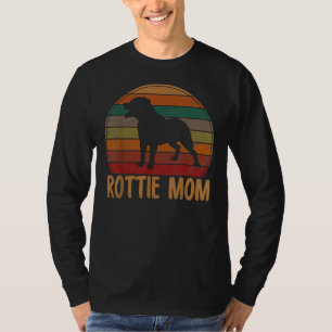 Retro Rottweiler Mom Rott Dog Mother Pet Rottie Ma T-Shirt