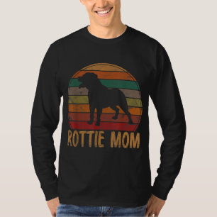Retro Rottweiler Mum Gift Rott Dog Mother Pet Rott T-Shirt