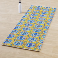 Retro Round Mexican Daisy Tile Pattern