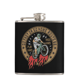 Retro Route 66 Bike Trail Hip Flask