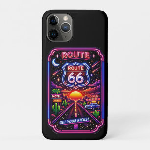 Retro Route 66 Neon Sunset Phone Accessory Case-Mate iPhone Case