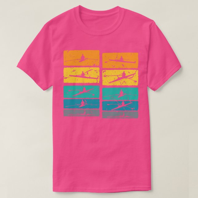 Retro Rowing Design for Rower Coxswain T-Shirt (Design Front)