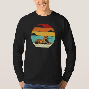 Retro royal tiger wild cat, predator cat, Siberian T-Shirt