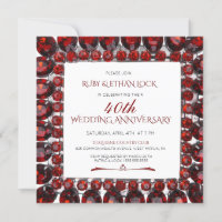 Retro Ruby Frame/Ruby 40th Wedding Anniversary