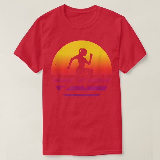 Retro runner, motivation, jogging  T-Shirt (Design Front)