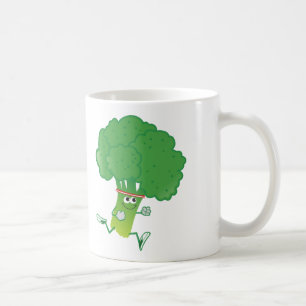 Retro Running Broccoli Coffee Mug
