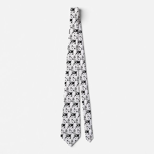 Retro Runway Model, Vintage Art Deco Fashion Tie (Front)