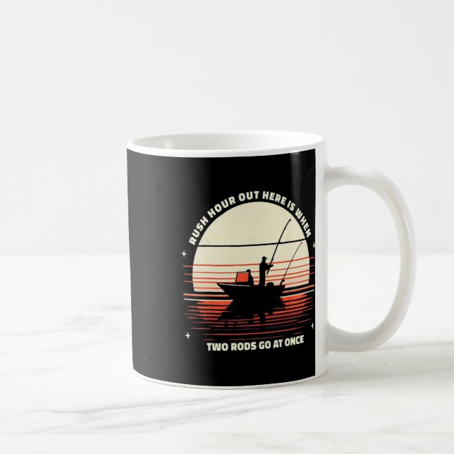 Retro Rush Hour Out Here When Two Rods At Once Fun Coffee Mug (Right)