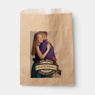 RETRO Rustic Chalkboard Vintage Folk Art Thank You Favour Bags