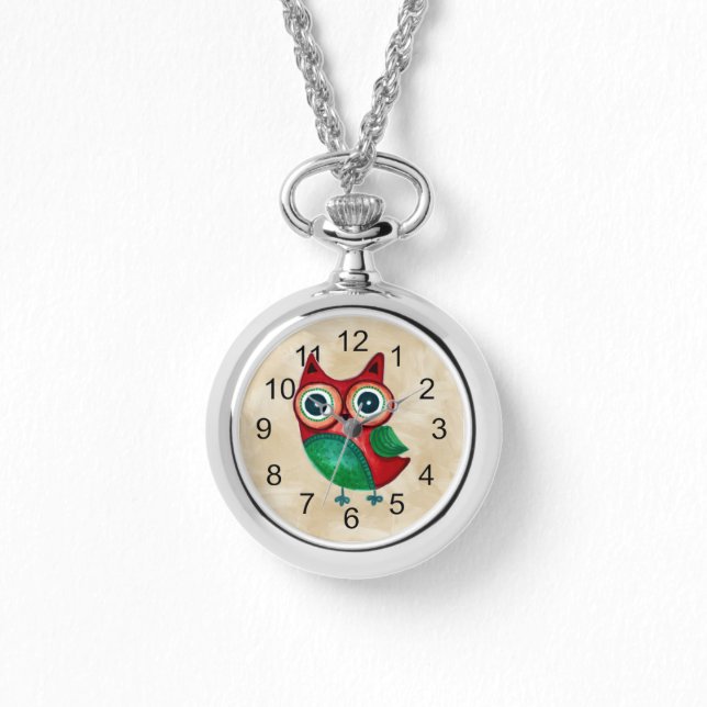 Retro Rustic Custom Owl Watch (Front)
