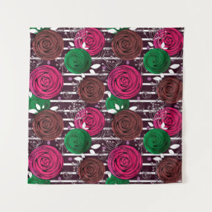 Retro, rustic, folk tapestry