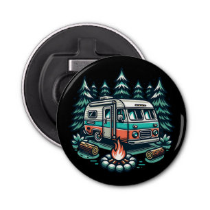 Retro RV Camper Campsite Bottle Opener