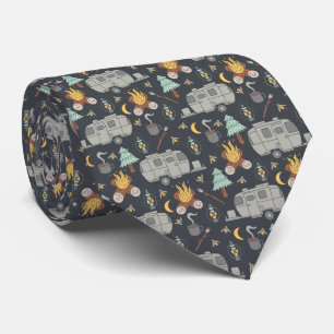 Retro RV Camping Neck Tie