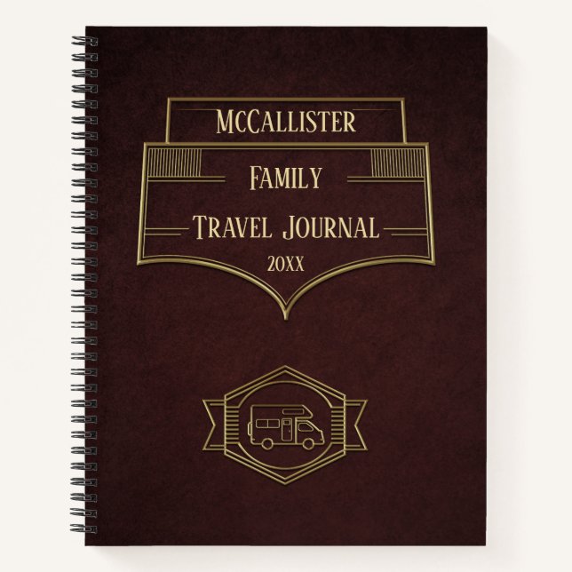 Retro RV Motorhome Travel Journal (Front)