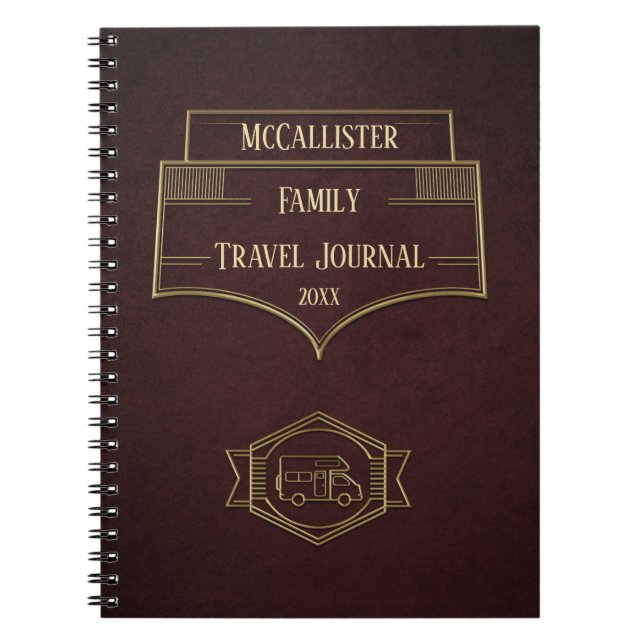 Retro RV Motorhome Travel Journal (Front)