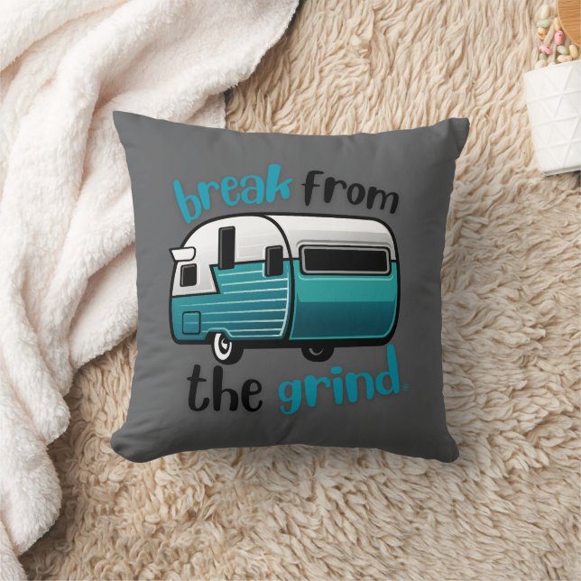 Retro RV Teal BFTG Pillow (Blanket)