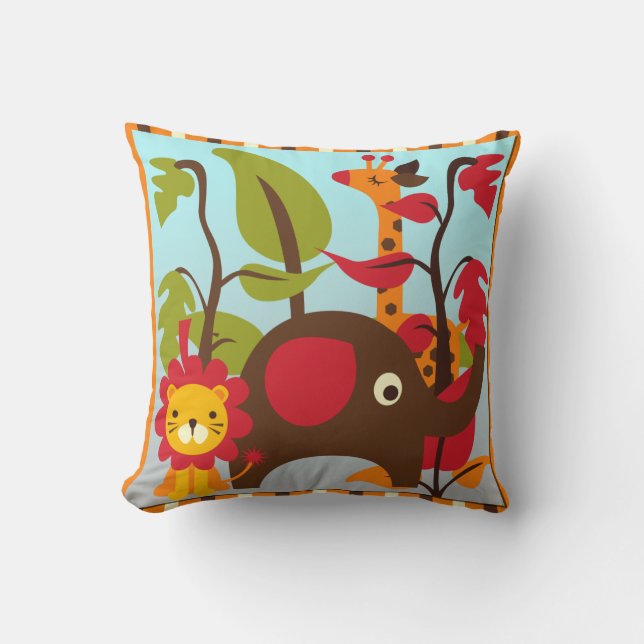 Retro Safari Pillow (Front)