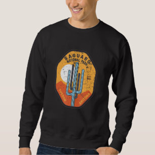 Retro Saguaro National Park Tucson AZ Large Cactus Sweatshirt