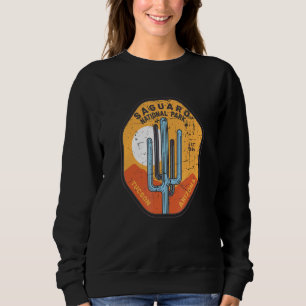 Retro Saguaro National Park Tucson AZ Large Cactus Sweatshirt