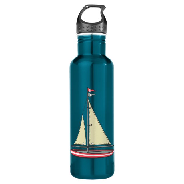 Retro Sailboat 710 Ml Water Bottle (Front)