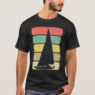 Retro Sailboat Skipper Ship Catamaran Yacht Sail S T-Shirt