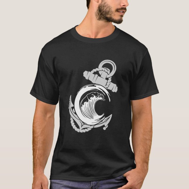 Retro Sailing Anchor T-Shirt (Front)