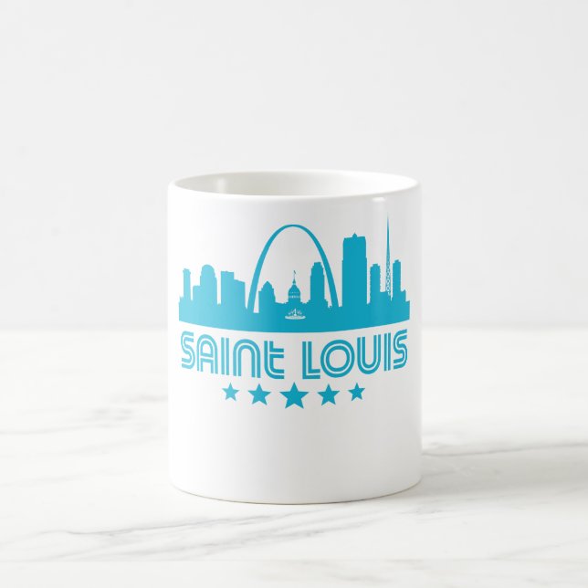 Retro Saint Louis Skyline Coffee Mug (Center)