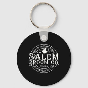 Retro Salem Broom Company Est 1692 Massachusetts H Key Ring