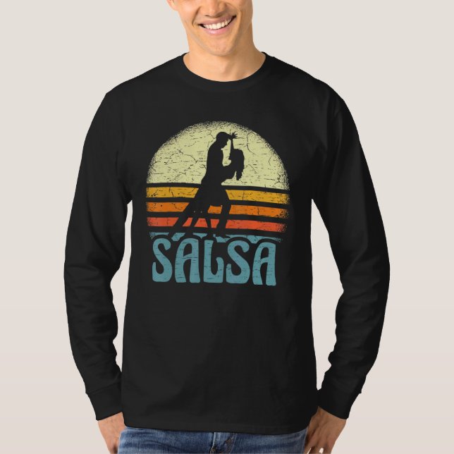 Retro Salsa Latin for a Latin music Dance Salsa T-Shirt (Front)