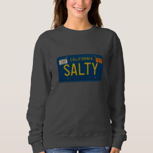 Retro Salty 1969 California License Plate Graphic Sweatshirt