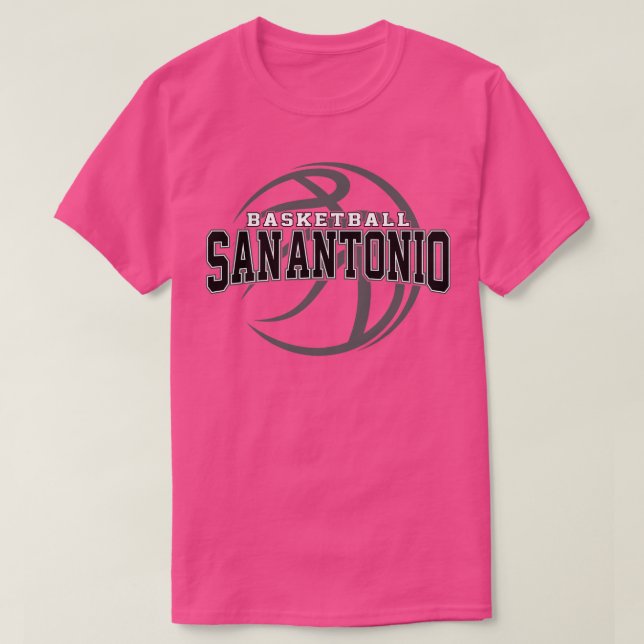 Retro San Antonio Basketball 1 T-Shirt (Design Front)