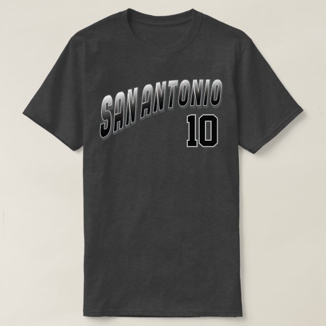 Retro San Antonio Number 10 1 T-Shirt (Design Front)