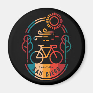 Retro San Diego Bike Trail. Magnet