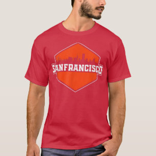 Retro San Francisco Cali Cityscape Orange Heagon G T-Shirt