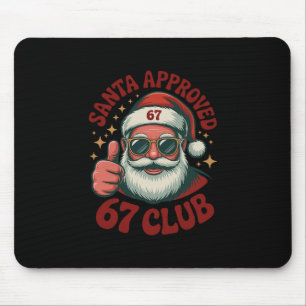 Retro Santa Approved 67 - Clic Christmas 67 Meme  Mouse Pad
