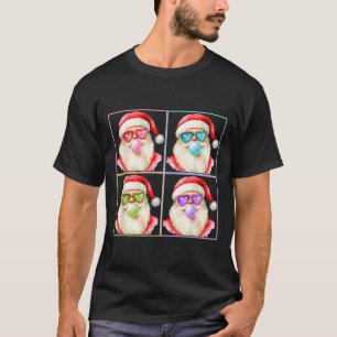 Retro Santa Blowing Bubble Gum P Art Sungles Chris T-Shirt