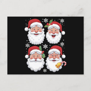 Retro Santa Christma Gift Xmas Matching Family Postcard