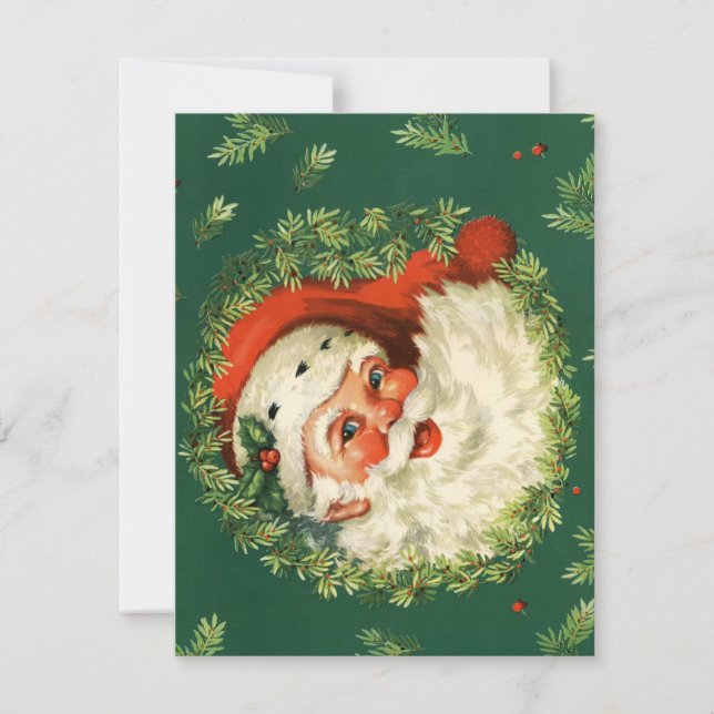 Retro Santa Christmas Card (Front)