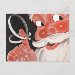 Retro Santa Christmas Postcards