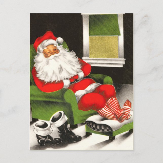 Retro Santa Christmas Postcards (Front)