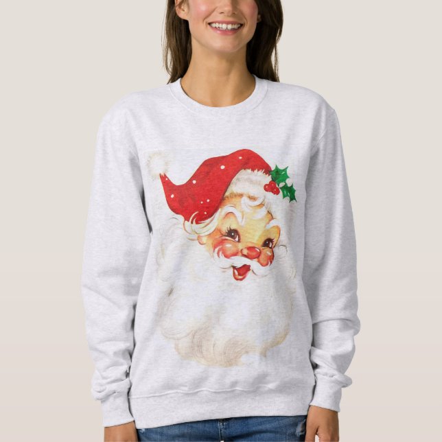 Retro Santa Christmas Sweater Jumper (Front)