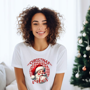 Retro Santa Christmas Vibes Women's T-Shirt
