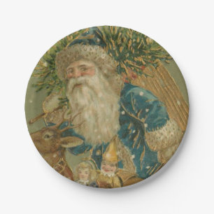 Retro Santa Claus from 1900's Paper Plate